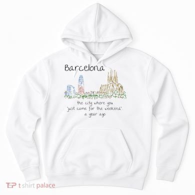 Funny Barcelona Spain Souvenir Hand Drawn Art Gift Hoodie