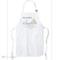 Funny Barcelona Spain Souvenir Hand Drawn Art Gift Apron thumb 0