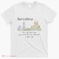Funny Barcelona Spain Souvenir Hand Drawn Art Gift T-Shirt thumb 0