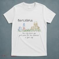 Funny Barcelona Spain Souvenir Hand Drawn Art Gift T-Shirt thumb 5