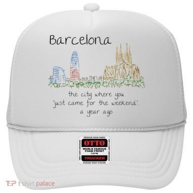 Funny Barcelona Spain Souvenir Hand Drawn Art Gift Hat