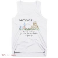Funny Barcelona Spain Souvenir Hand Drawn Art Gift Tank Top thumb 0