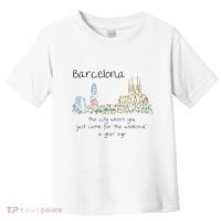 Funny Barcelona Spain Souvenir Hand Drawn Art Gift Toddler T-Shirt thumb 0