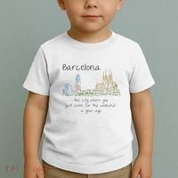 Funny Barcelona Spain Souvenir Hand Drawn Art Gift Toddler T-Shirt thumb 2