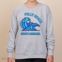 Folly Beach South Carolina Pocket Wave Souvenir Women's Sweatshirt thumb 0