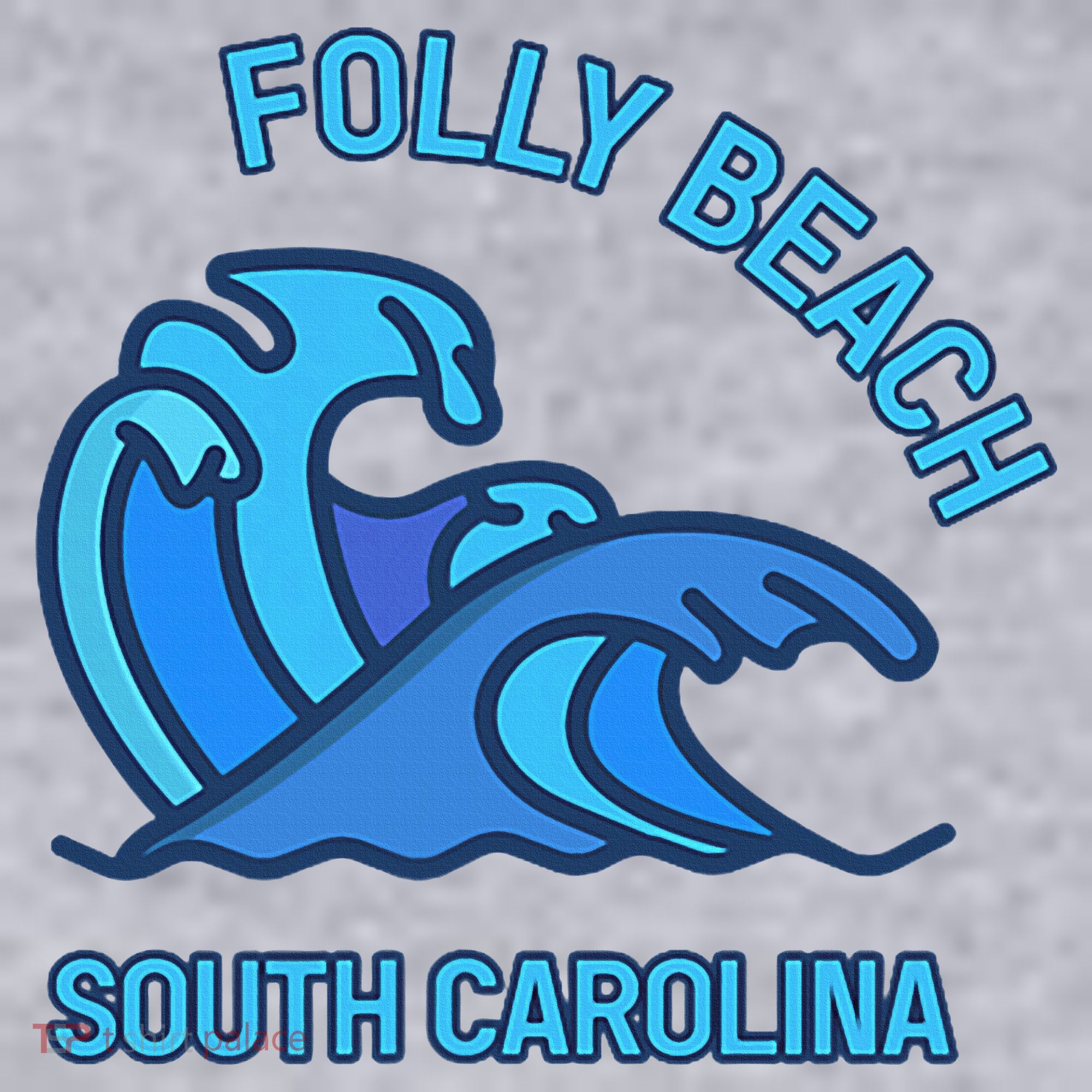Folly Beach South Carolina Pocket Wave Souvenir Women's Sweatshirt