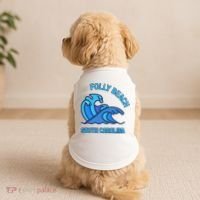 Folly Beach South Carolina Pocket Wave Souvenir Doggie Tank thumb 2