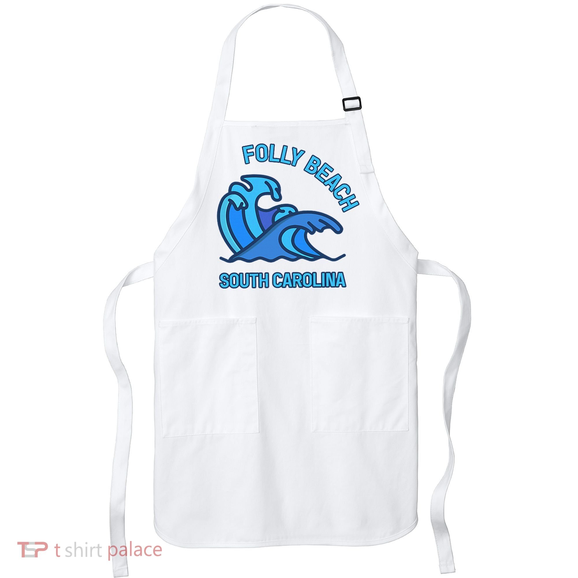 Folly Beach South Carolina Pocket Wave Souvenir Apron