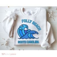 Folly Beach South Carolina Pocket Wave Souvenir Sweatshirt thumb 2