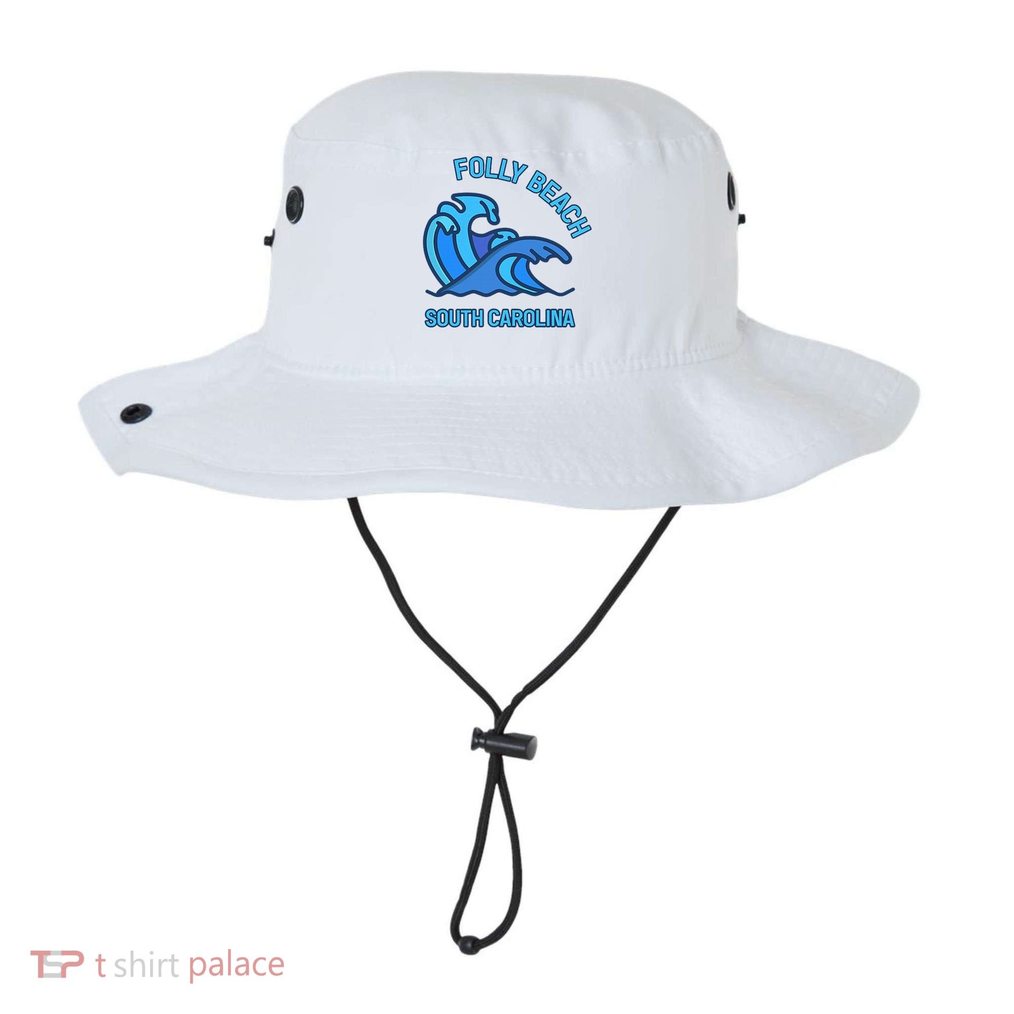 Folly Beach South Carolina Pocket Wave Souvenir Bucket Hat