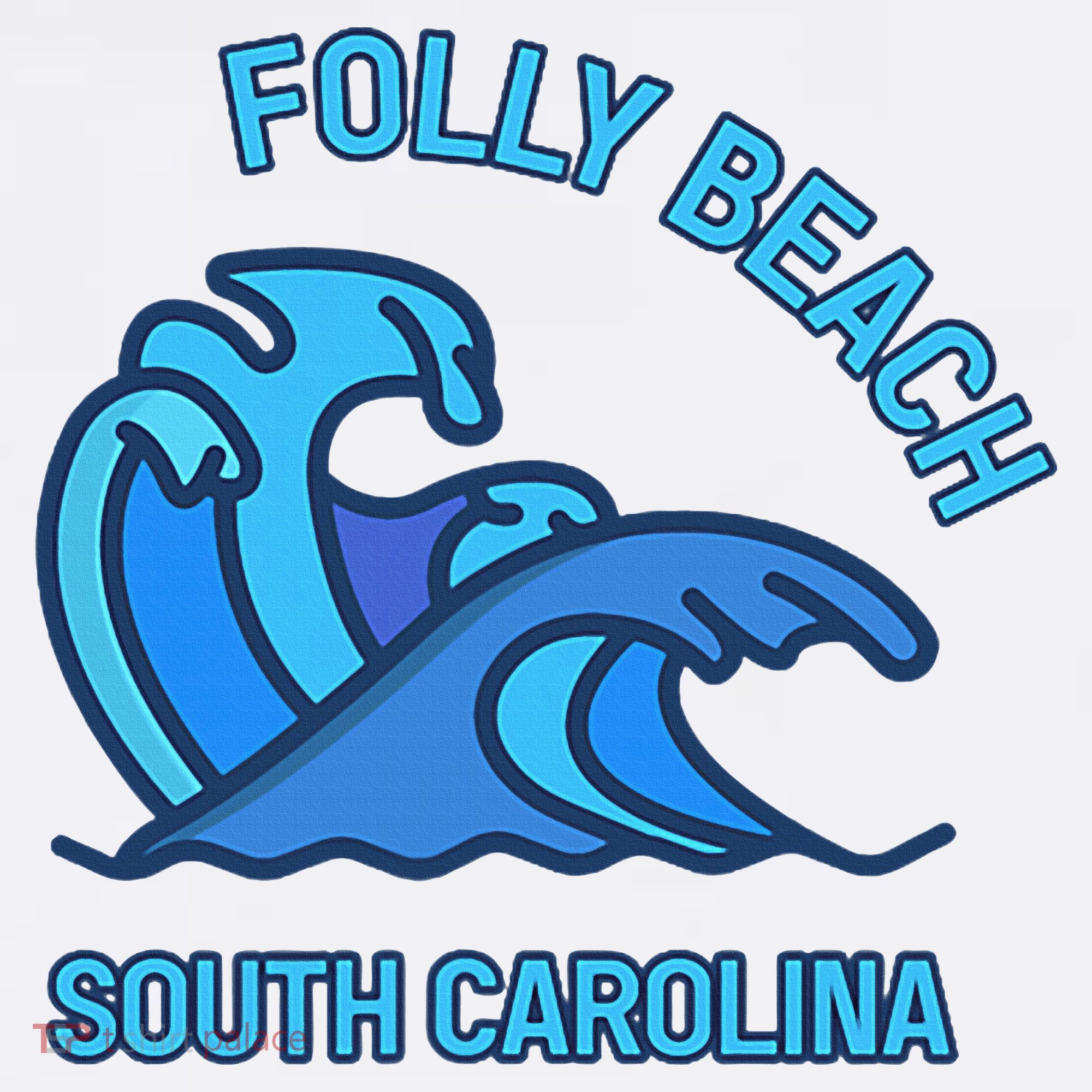 Folly Beach South Carolina Pocket Wave Souvenir Bucket Hat