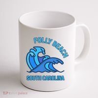 Folly Beach South Carolina Pocket Wave Souvenir Coffee Mug thumb 1