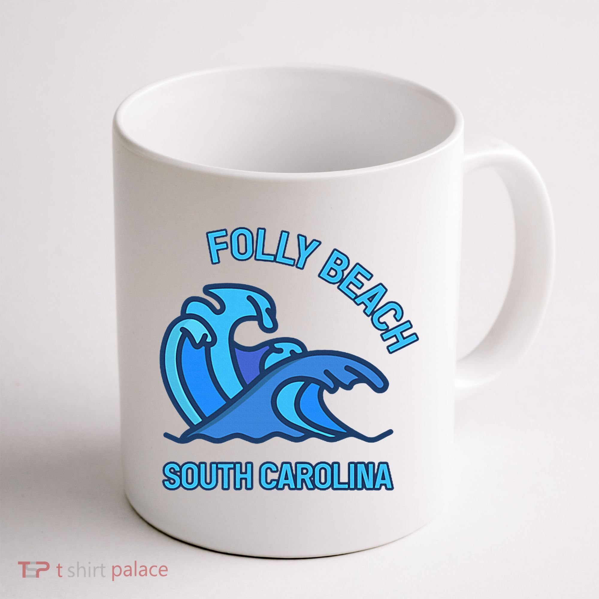 Folly Beach South Carolina Pocket Wave Souvenir Coffee Mug
