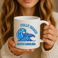 Folly Beach South Carolina Pocket Wave Souvenir Coffee Mug thumb 3