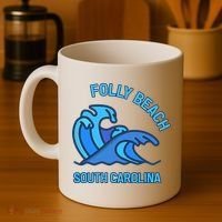 Folly Beach South Carolina Pocket Wave Souvenir Coffee Mug thumb 4