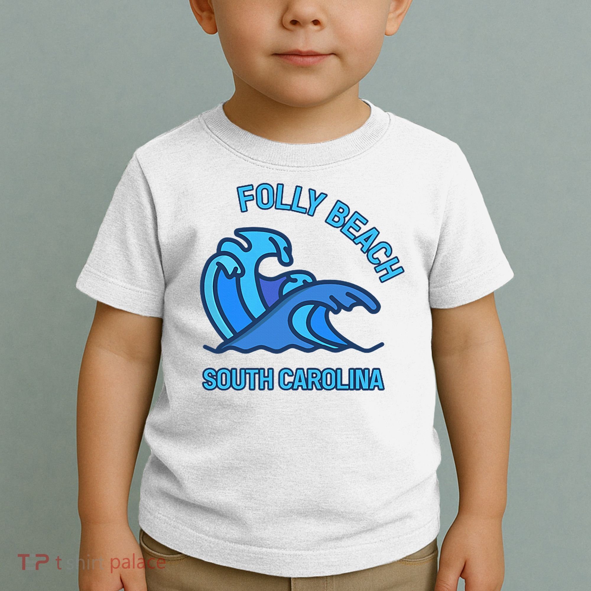 Folly Beach South Carolina Pocket Wave Souvenir Toddler T-Shirt