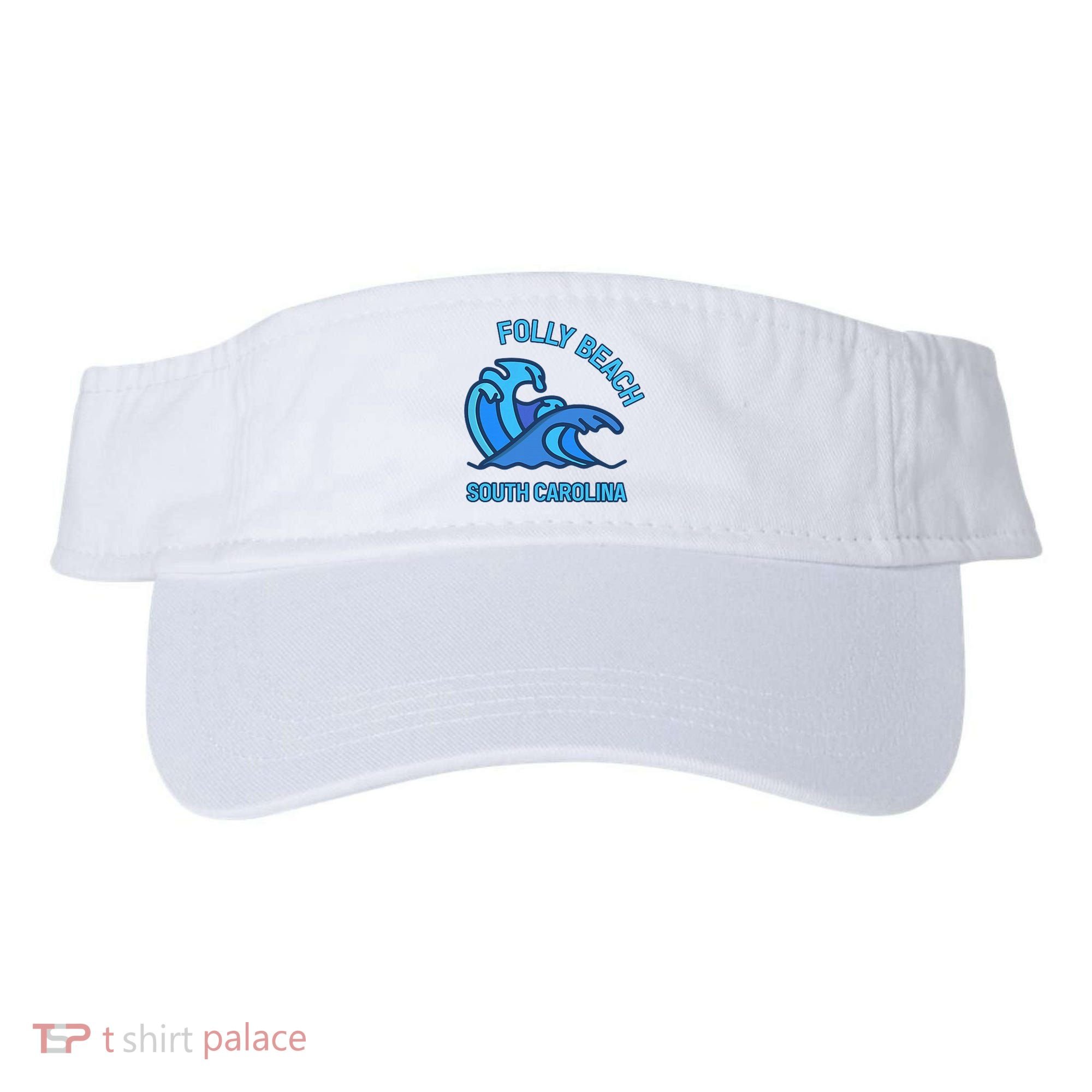 Folly Beach South Carolina Pocket Wave Souvenir Visor