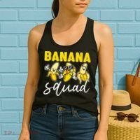 Funny BANANA SQUAD That’s Bananas Halloween Costume Women's Tank Top thumb 2