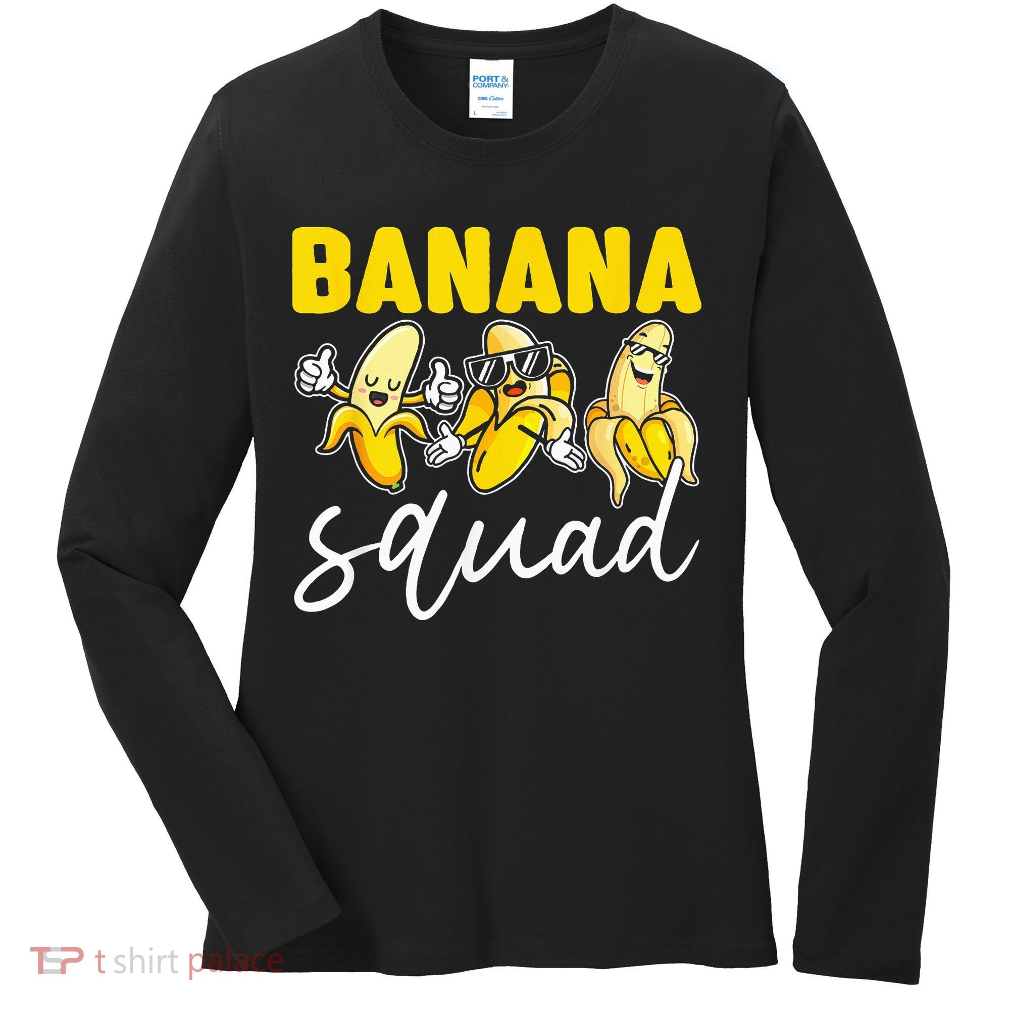 Funny BANANA SQUAD That’s Bananas Halloween Costume Women's Long Sleeve Shirt