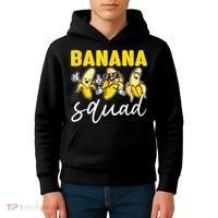 Funny BANANA SQUAD That’s Bananas Halloween Costume Kids Hoodie thumb 4