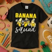 Funny BANANA SQUAD That’s Bananas Halloween Costume Kids T-Shirt thumb 3