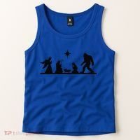 Funny Bigfoot Sasquatch Funnys Funnys Nativity Christmas Tank Top thumb 2