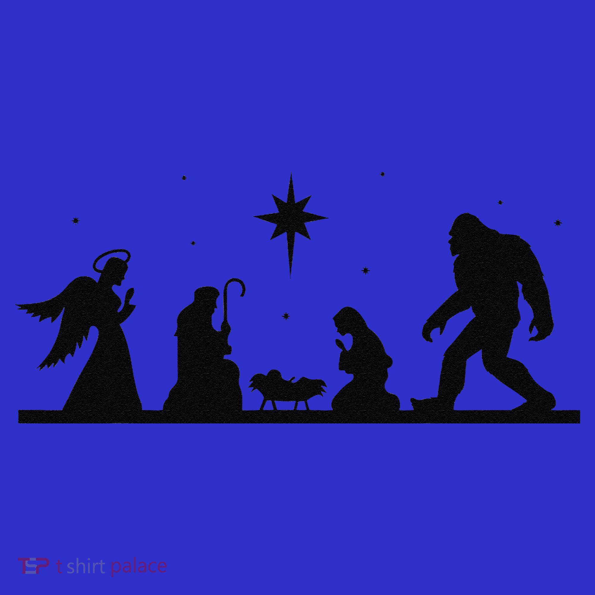 Funny Bigfoot Sasquatch Funnys Funnys Nativity Christmas Tank Top