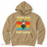 Funny BBQ Skeleton With A Hot Dog Smoke Meat Not Meth Master Hoodie thumb 0