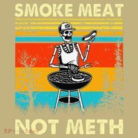 Funny BBQ Skeleton With A Hot Dog Smoke Meat Not Meth Master Hoodie thumb 7