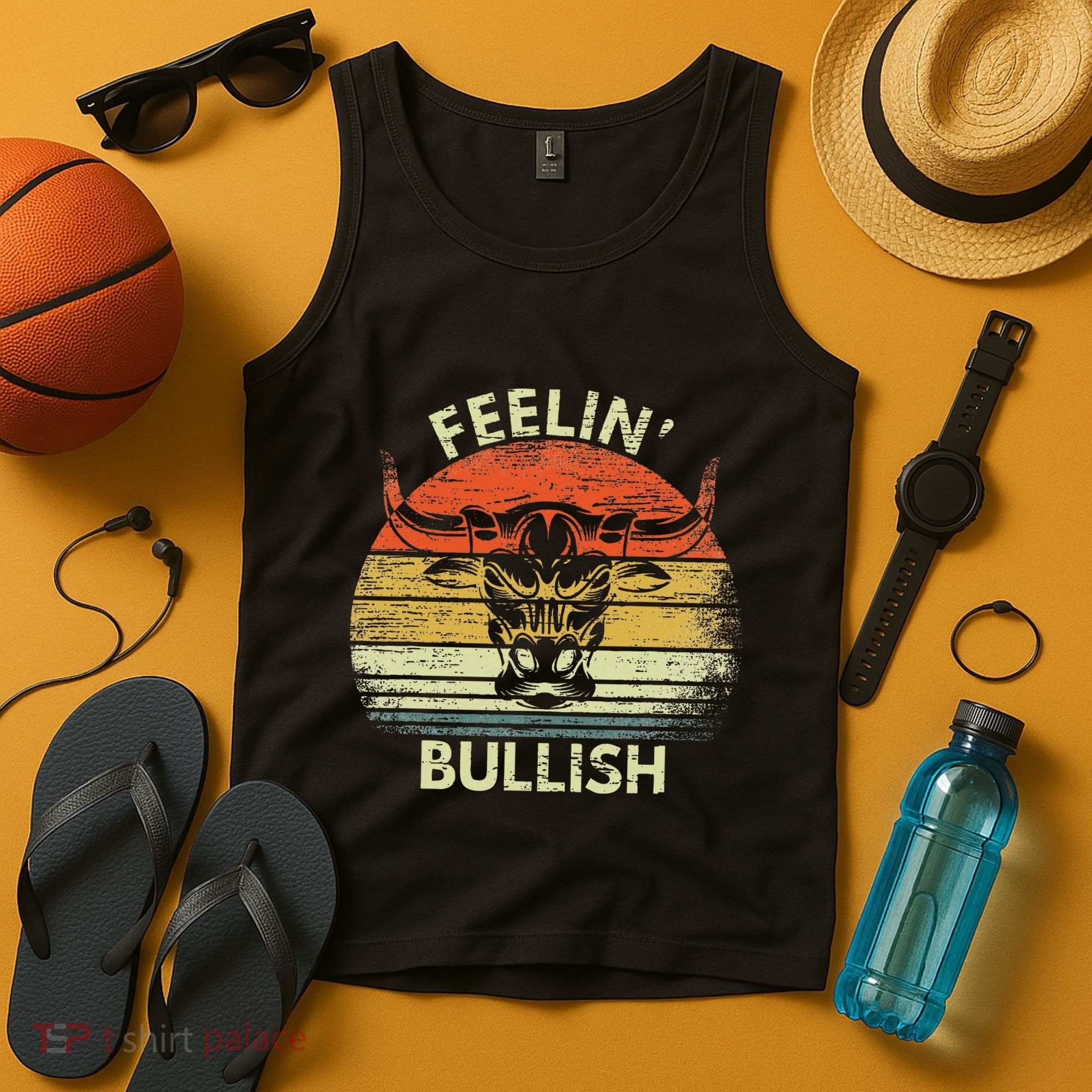 Feelin Bullish Stock Market Bull Traders Trading Tank Top