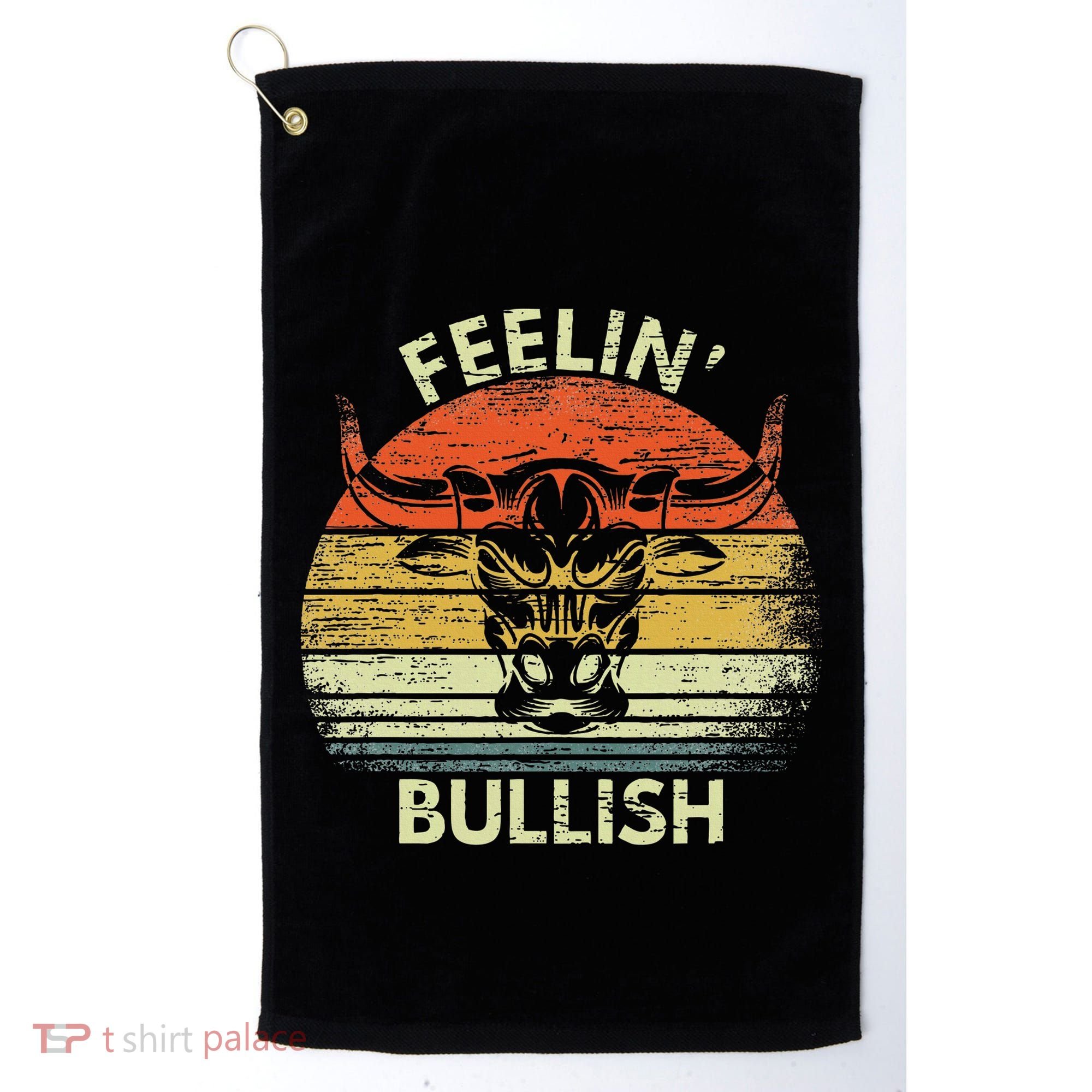 Feelin Bullish Stock Market Bull Traders Trading Golf Towel