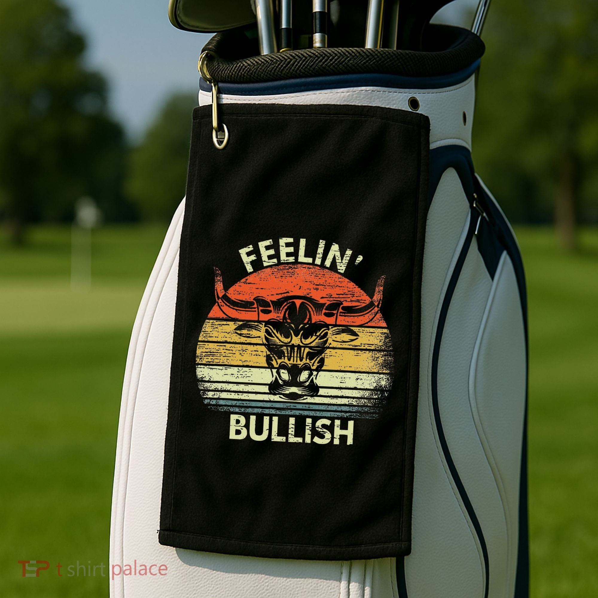 Feelin Bullish Stock Market Bull Traders Trading Golf Towel