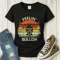 Feelin Bullish Stock Market Bull Traders Trading Women's T-Shirt thumb 3