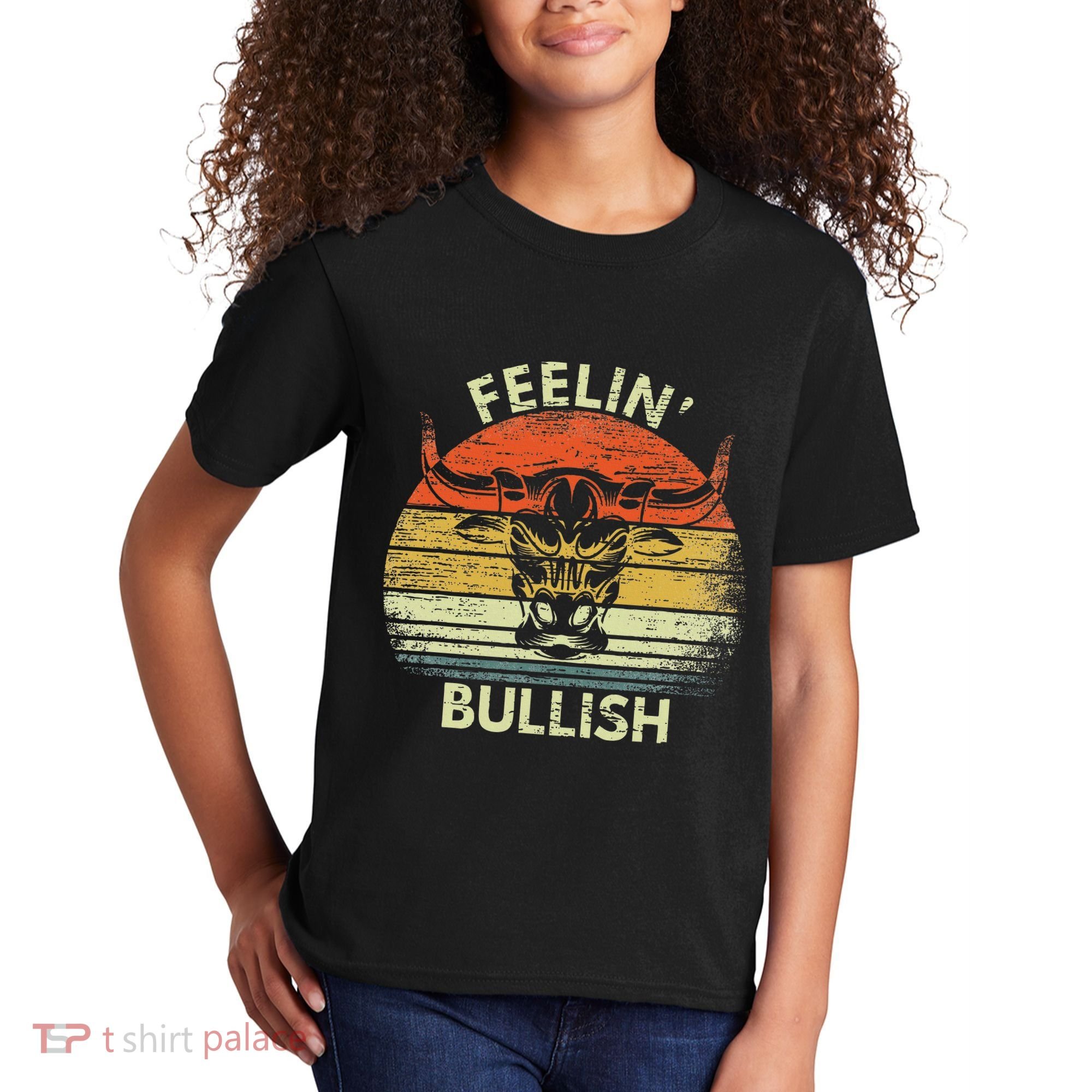 Feelin Bullish Stock Market Bull Traders Trading Kids T-Shirt