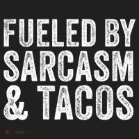 Fueled By Sarcasm & Tacos Funny Saying Sarcastic Golf Towel thumb 3