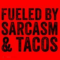 Fueled By Sarcasm & Tacos Funny Saying Sarcastic Santa Hat thumb 1