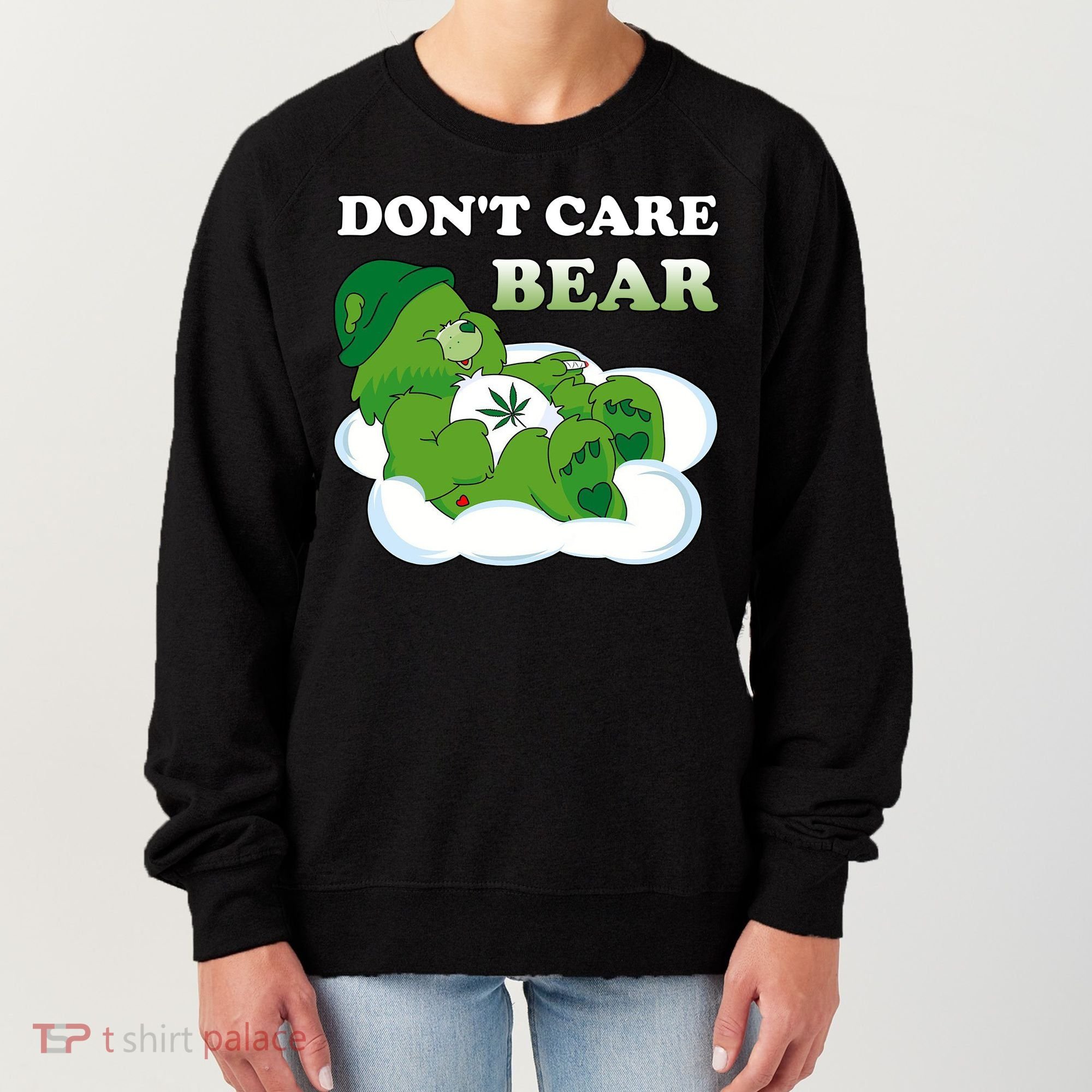 Funny Bear Smoking Weed Cannabis Women's Sweatshirt