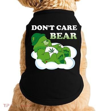 Funny Bear Smoking Weed Cannabis Doggie Tank