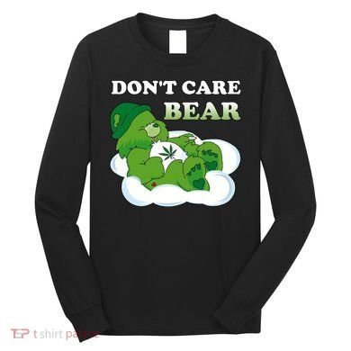 Funny Bear Smoking Weed Cannabis Long Sleeve Shirt