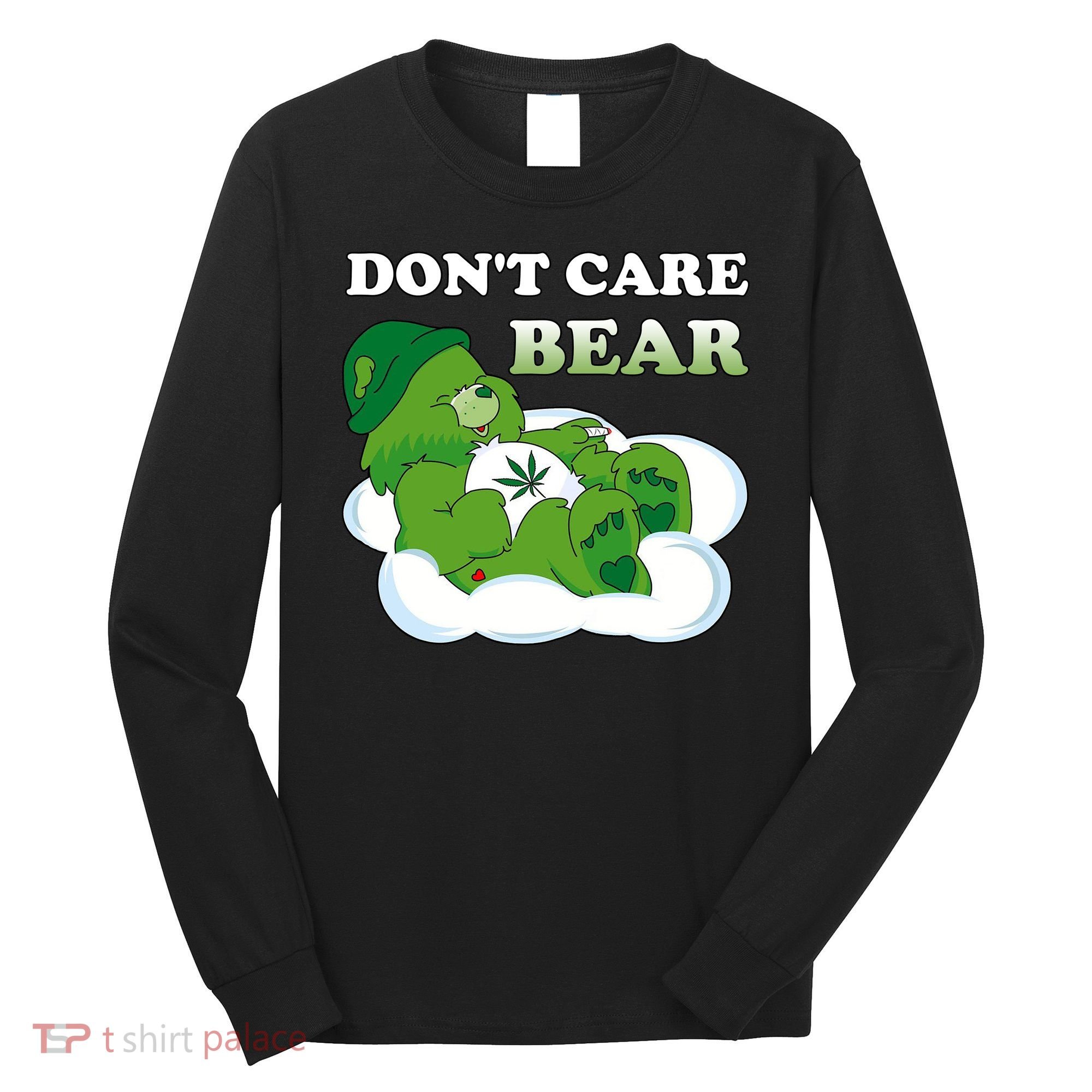 Funny Bear Smoking Weed Cannabis Long Sleeve Shirt