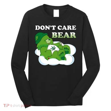 Funny Bear Smoking Weed Cannabis Long Sleeve Shirt