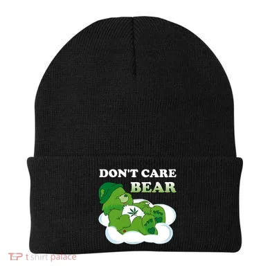 Funny Bear Smoking Weed Cannabis Beanie