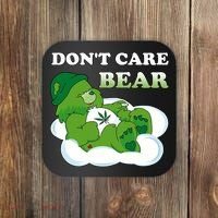 Funny Bear Smoking Weed Cannabis Coaster thumb 0