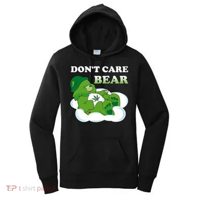 Funny Bear Smoking Weed Cannabis Women's Hoodie