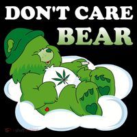 Funny Bear Smoking Weed Cannabis Ornament thumb 1