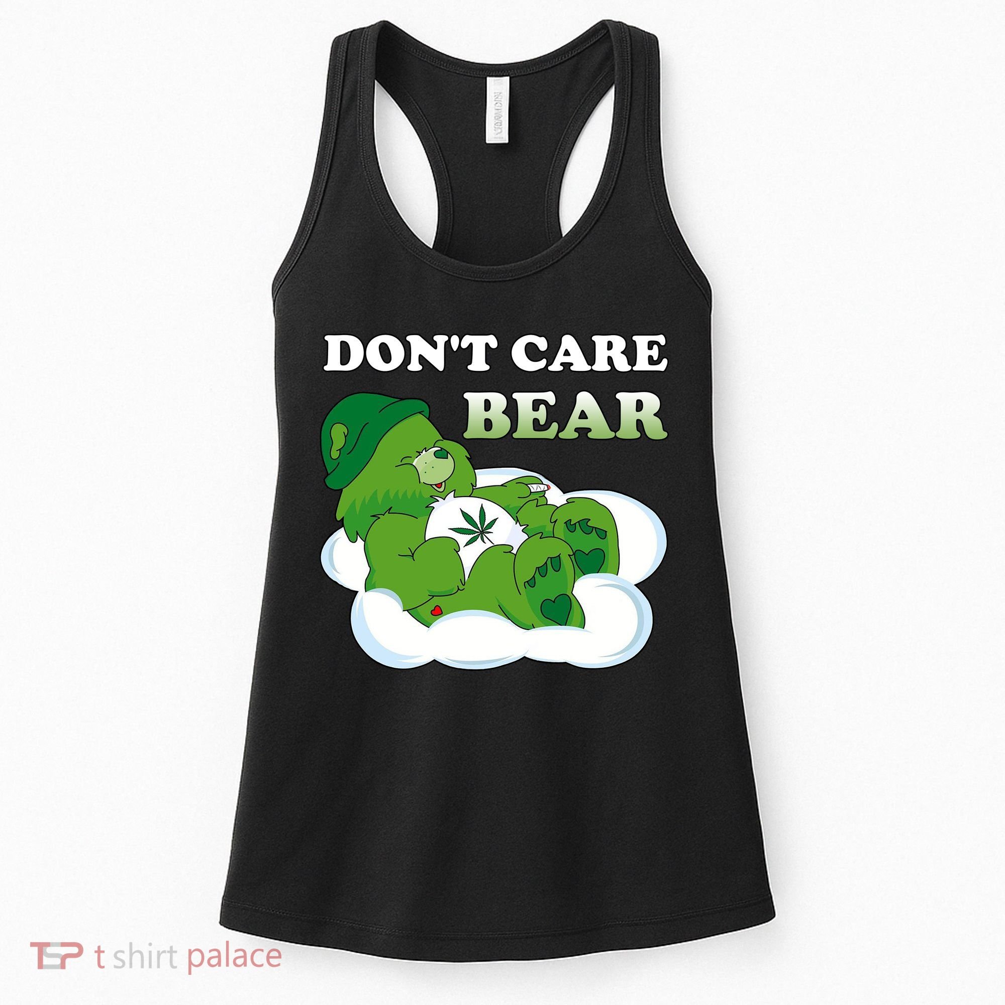 Funny Bear Smoking Weed Cannabis Women's Tank Top