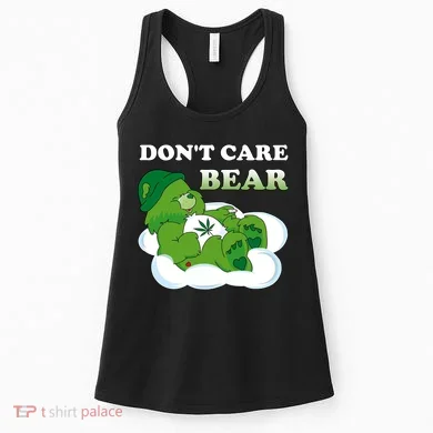 Funny Bear Smoking Weed Cannabis Women's Tank Top