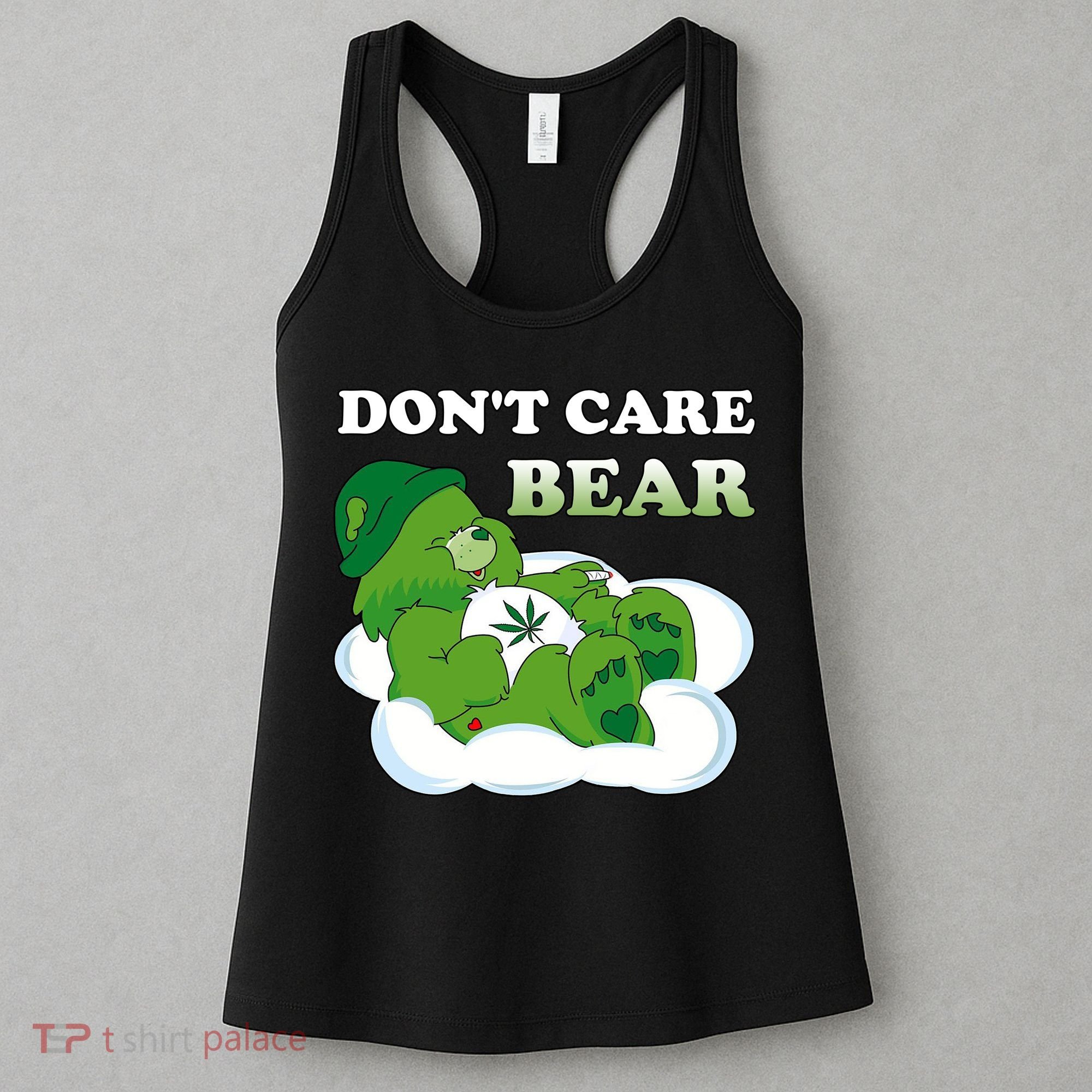 Funny Bear Smoking Weed Cannabis Women's Tank Top