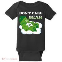 Funny Bear Smoking Weed Cannabis Baby Bodysuit thumb 0