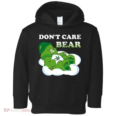 Funny Bear Smoking Weed Cannabis Toddler Hoodie